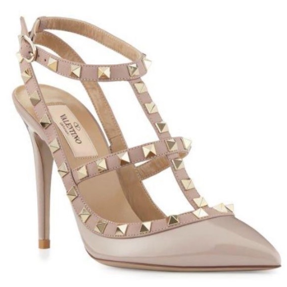 VALENTINO GARAVANI Rockstud Patent Leather Strap Pumps - Picture 3 of 11